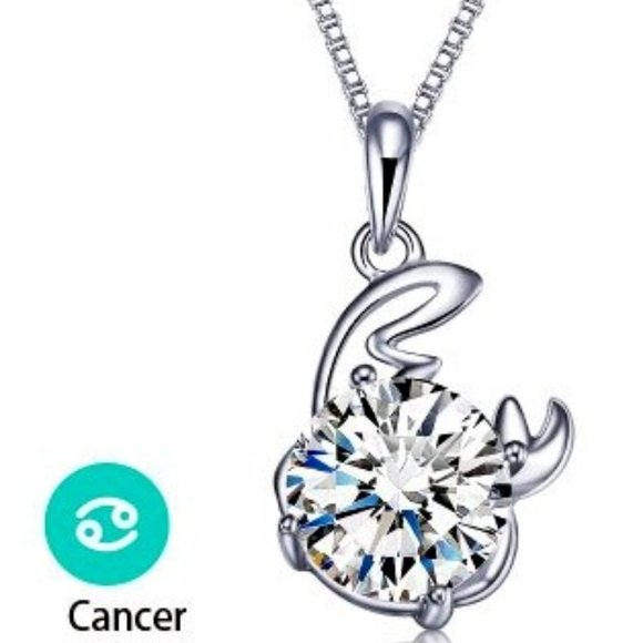 Zodiac Silver CZ  Necklace - Picture 7 of 15